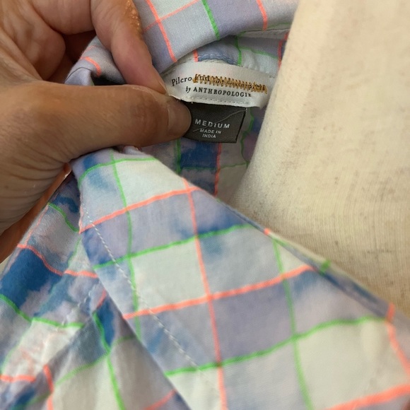 Anthropologie Plaid Tie-dye Button-down - Picture 3 of 3
